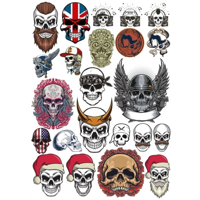 Kurukafa Sticker Set 7 22 Parça Telefon, Tablet, Defter, Laptop Sticker