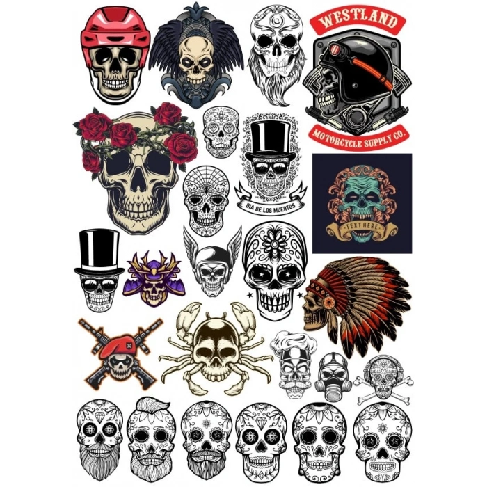 Kurukafa Sticker Set 8 22 Parça Telefon, Tablet, Defter, Laptop Sticker