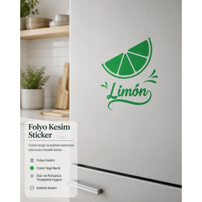 Limon Sticker 17x17 Cm Yeşil