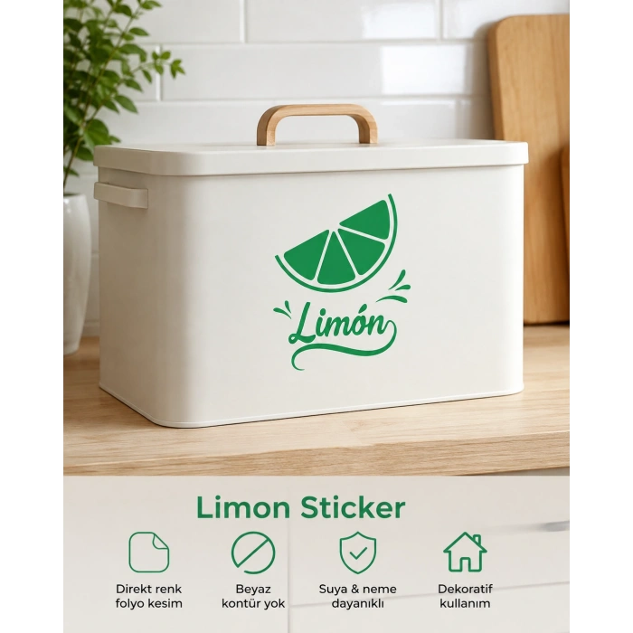 Limon Sticker 17x17 Cm Yeşil
