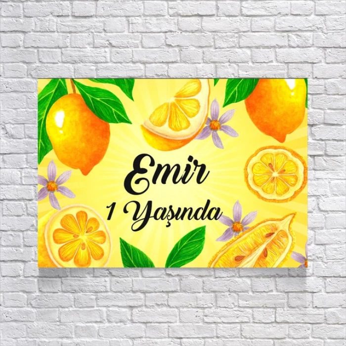 Limon Temalı Doğum Günü Afişi 50x70 Cm