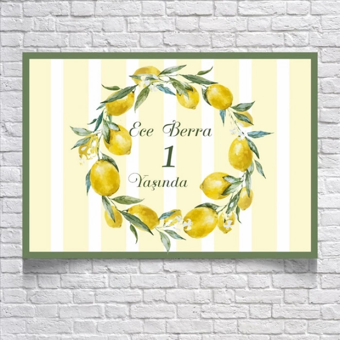Limon Temalı Doğum Günü Afişi 70x100 Cm