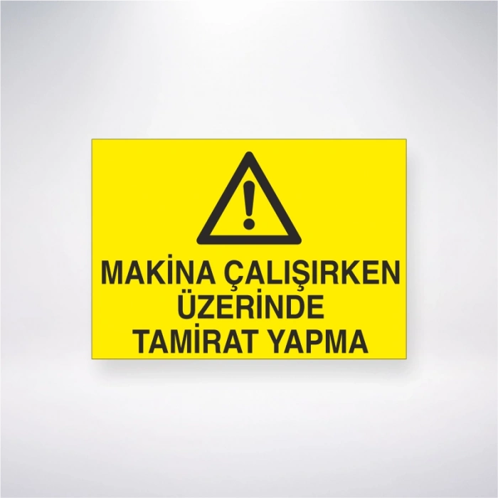 Makine Çalışırken Üzerinde Tamirat Yapma Sticker 20X28 Cm