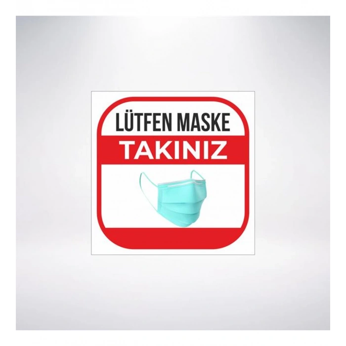 Maskeni Tak 20x20 Sticker 20X28 Cm