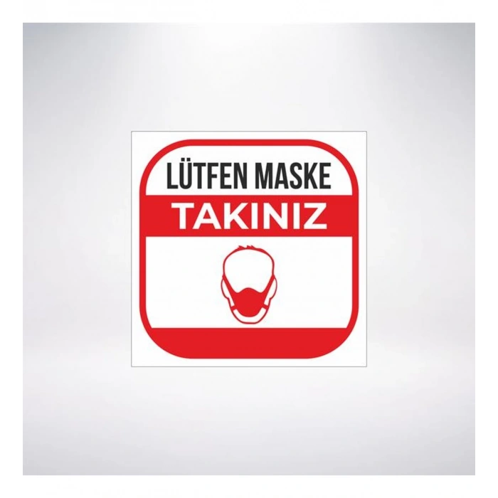 Maskeni Tak 20x20 Sticker 20X28 Cm