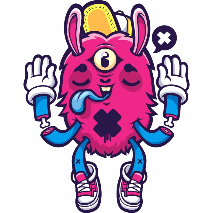 Pembe Sticker 10x10 cmRenkli Sticker