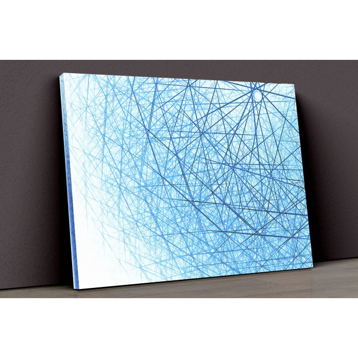 Mavi Çizigiler Duvar Kanvas