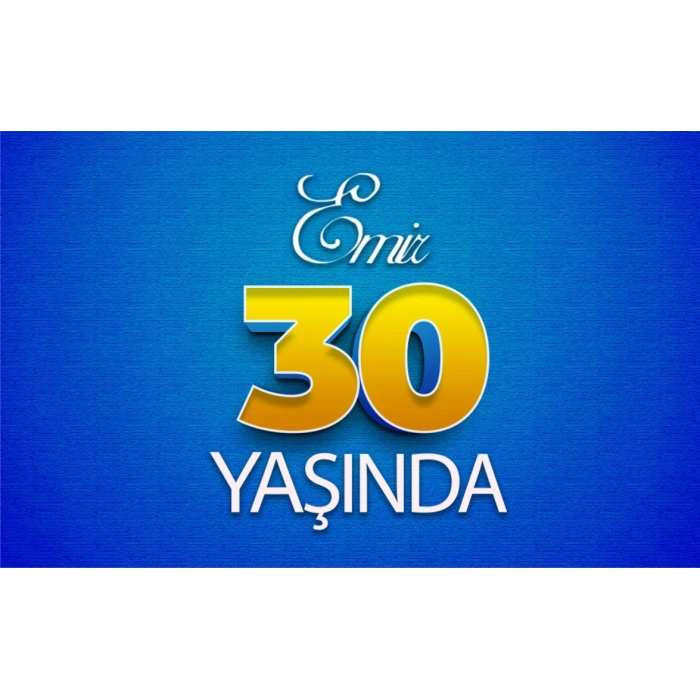 mavi doğum günü afişi 50X70 cm