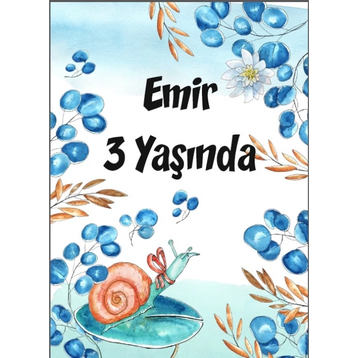 Mavi Saylangoz Temalı Doğum Günü Afişi 50X70 cm