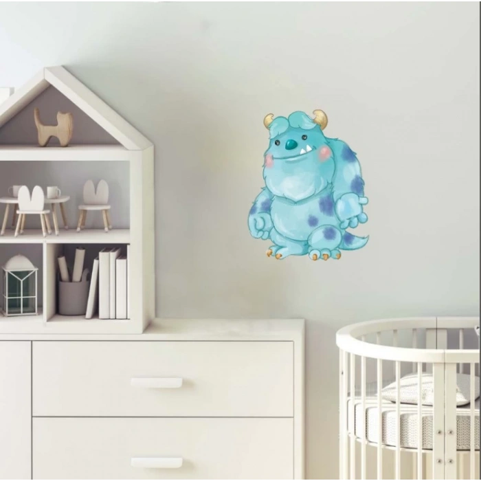 Mavi Tüylü Dev Canavar Sully Duvar Dekoru