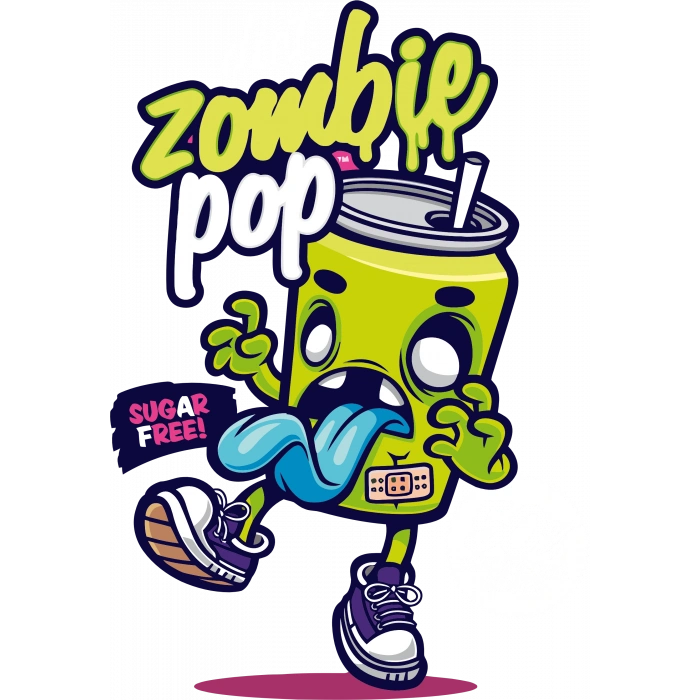 zombie kutu içecek sticker 10x10 cmRenkli Sticker