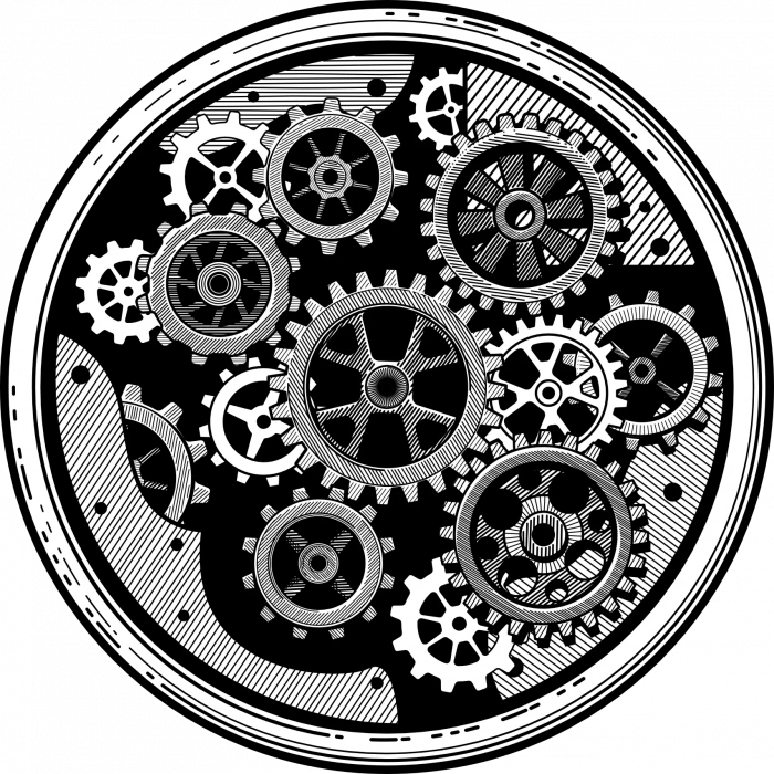 Mekanik Sticker 10x10 cmRenkli Sticker