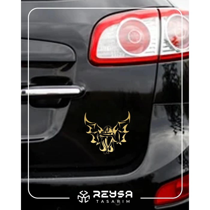 Melek Araba Sticker 17x17 Cm Gold
