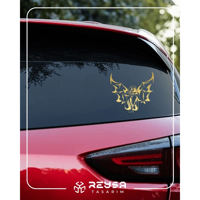 Melek Araba Sticker 17x17 Cm Gold