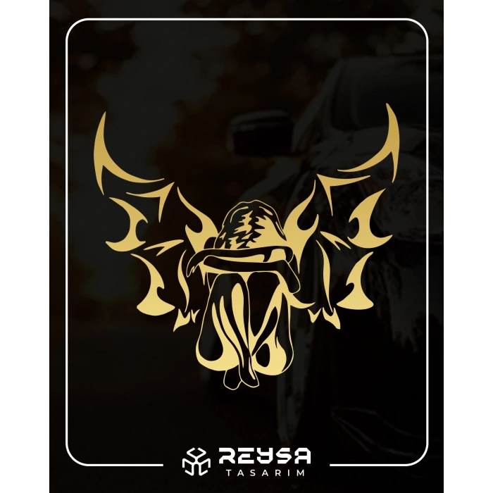 Melek Araba Sticker 17x17 Cm Gold