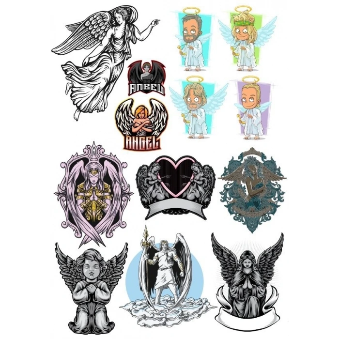 Melek Sticker Set 13 Parça Telefon, Tablet, Defter, Laptop Sticker