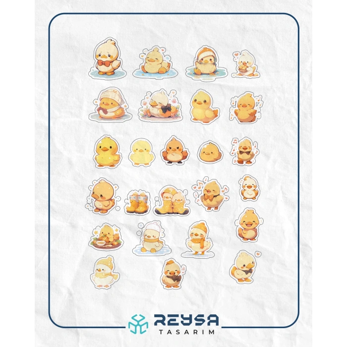 Minik Sevimli Civciv Sticker Set 2