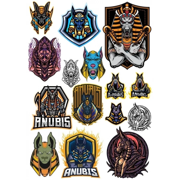 Mısır ve Firavun Sticker Set 2 20 Parça Telefon, Tablet, Defter, Laptop Sticker