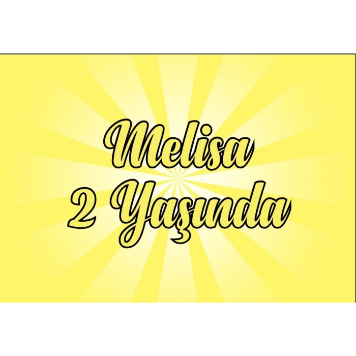 Sarı Doğum Günü Afişi 100X150 cm