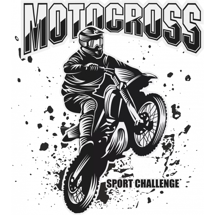 Motocross Sticker 10x10 cmRenkli Sticker