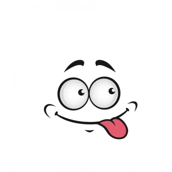 Yüz İfadesi 10x10 cm Renkli Sticker