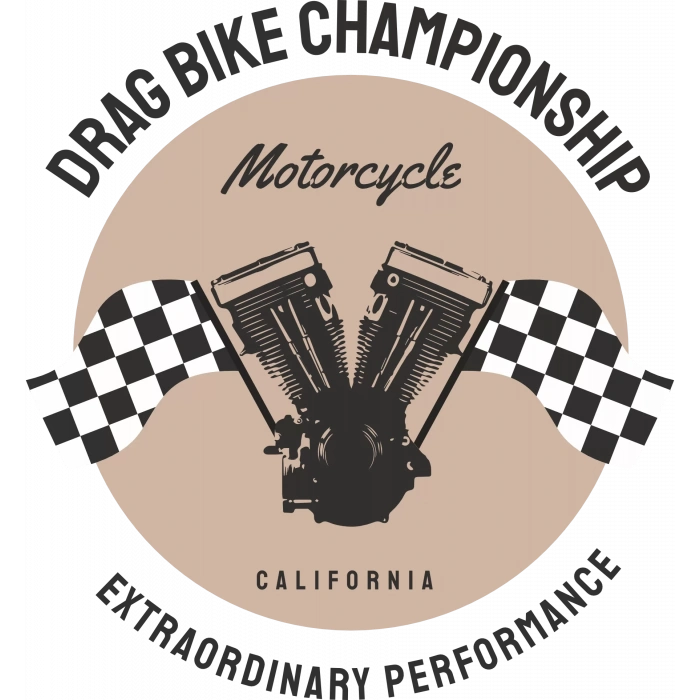 Motorcycle California Sticker 10x10 cmRenkli Sticker
