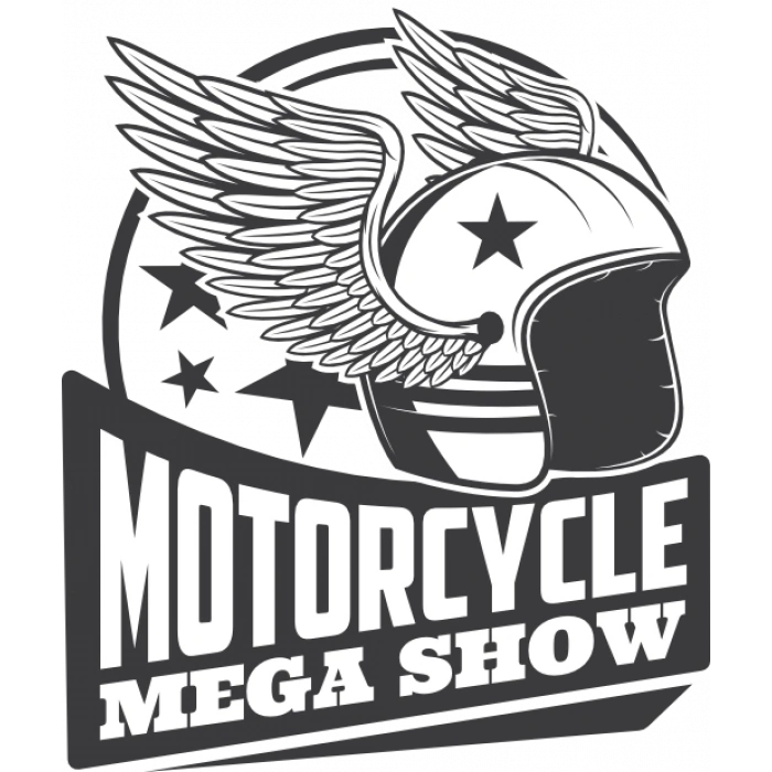Motorcycle Mega Show Sticker 10x10 cmRenkli Sticker