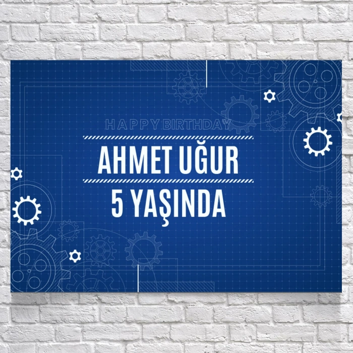 Mühendis Temalı Doğum Günü Afişi 50X70 cm