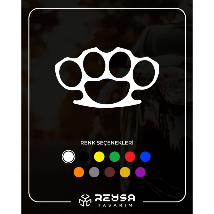 M*şta Araba Sticker 17x17 Cm Beyaz