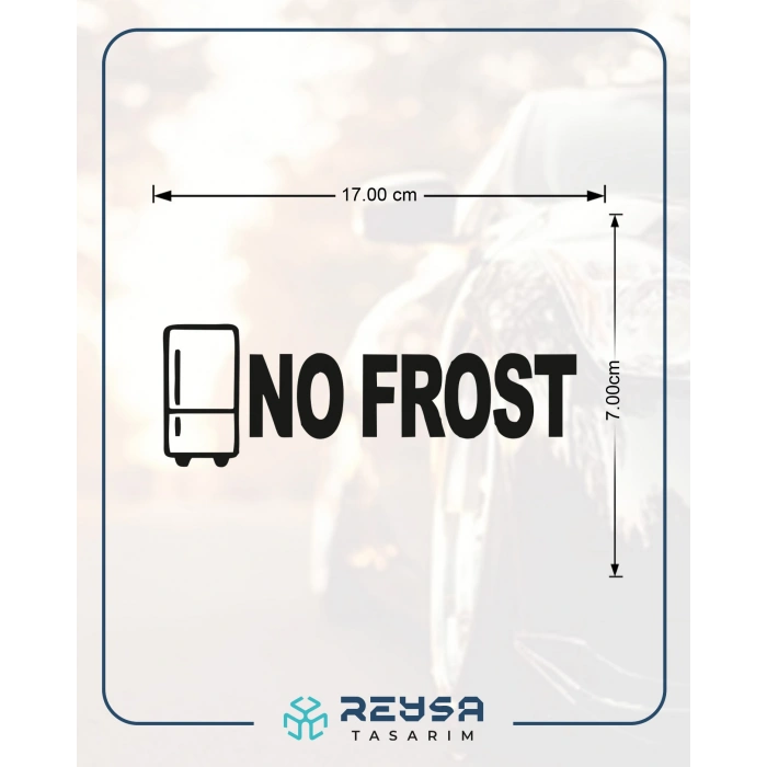 No Frost Araba Sticker 17x17 Cm Siyah