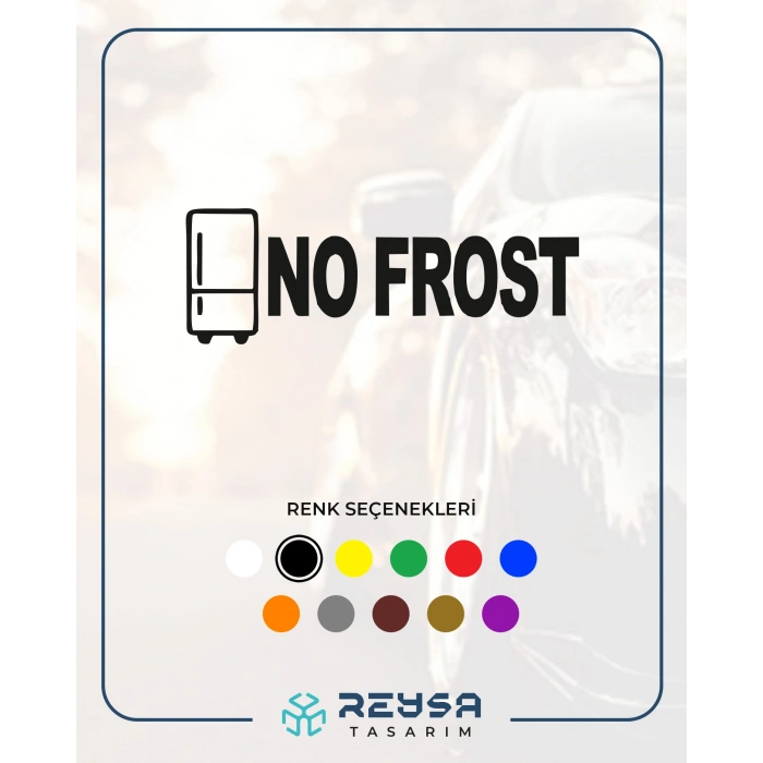 No Frost Araba Sticker 17x17 Cm Siyah