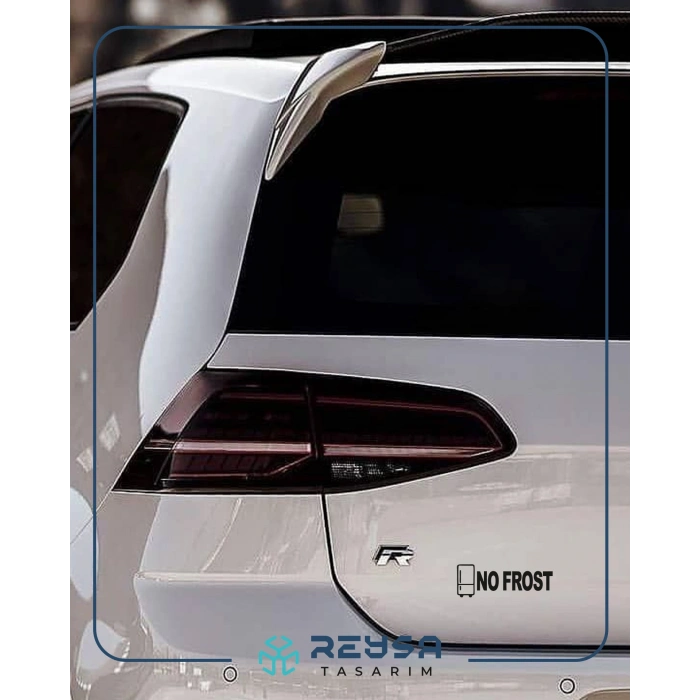 No Frost Araba Sticker 17x17 Cm Siyah