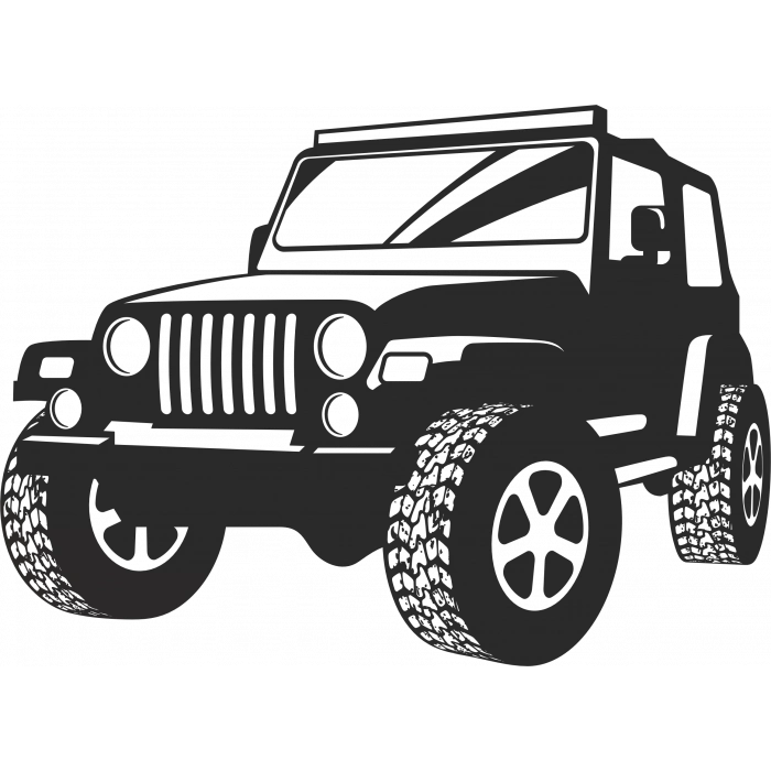 Jeep Sticker 10x10 cmRenkli Sticker