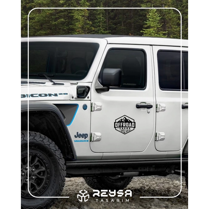 Offroad ve Dağ Sticker 17x17 Cm Siyah