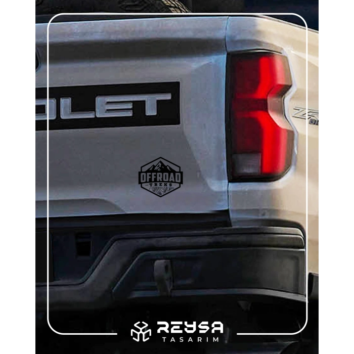 Offroad ve Dağ Sticker 17x17 Cm Siyah