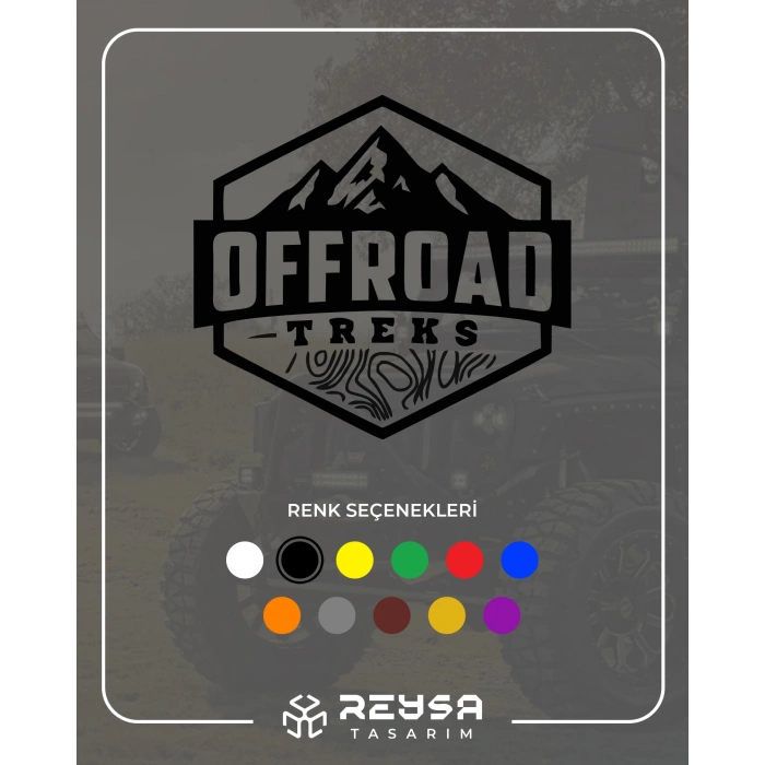 Offroad ve Dağ Sticker 17x17 Cm Siyah