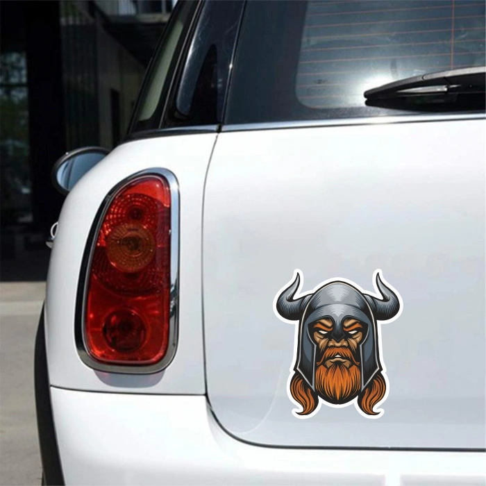 Öfkeli Viking 1 Sticker 10x10 cmRenkli Sticker