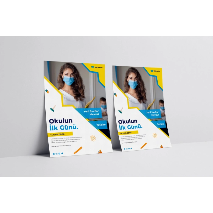 Okulun İlk Günü Broşür Tasarımı