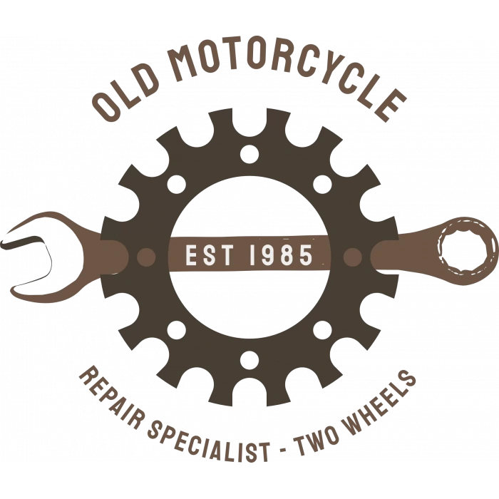Old Motorcycle Sticker 10x10 cmRenkli Sticker