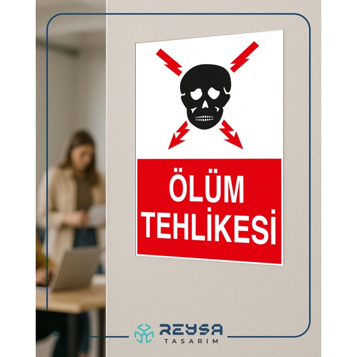 Ölüm Tehlikesi Sticker 20X28 Cm