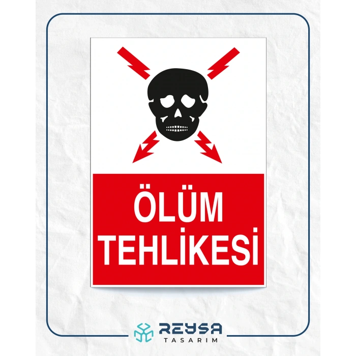 Ölüm Tehlikesi Sticker 20X28 Cm