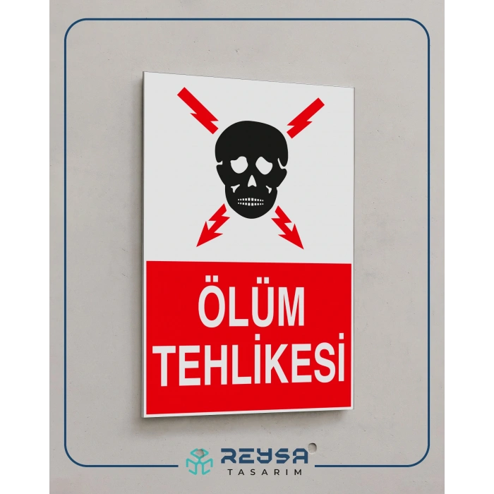 Ölüm Tehlikesi Sticker 20X28 Cm