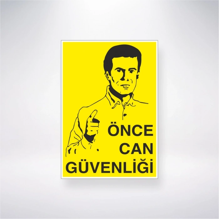 Önce Can Güvenliği Sticker 20X28 Cm