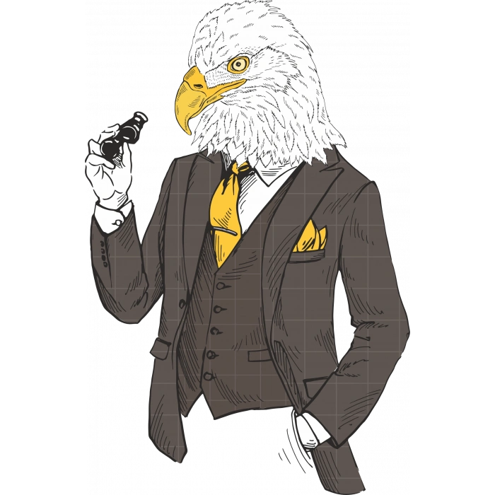 Kartal Sticker 10x10 cmRenkli Sticker