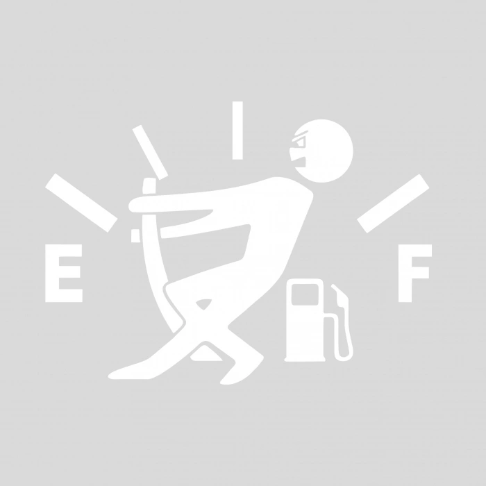 Oto Depo Kapağı Sticker17x17 Cm Beyaz