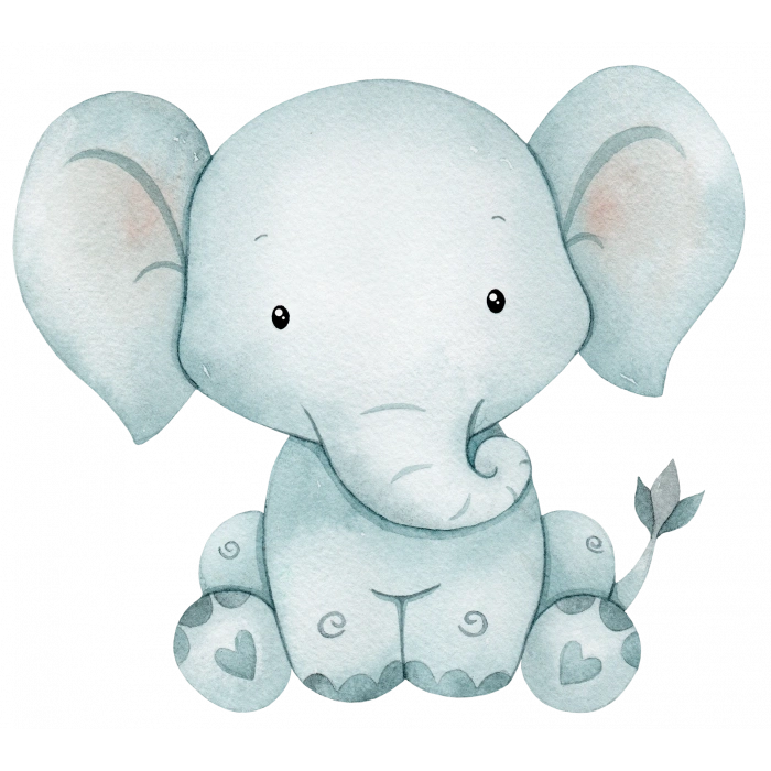 Oturan Fil Duvar Stickerı