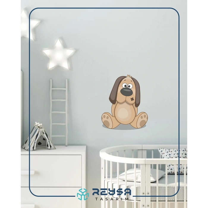 Oturan Sevimli Köpek Sticker