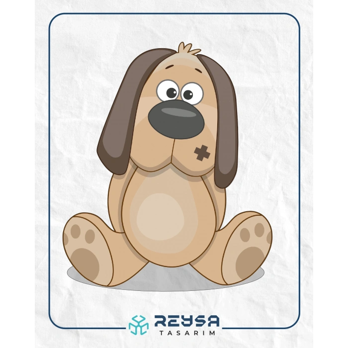 Oturan Sevimli Köpek Sticker