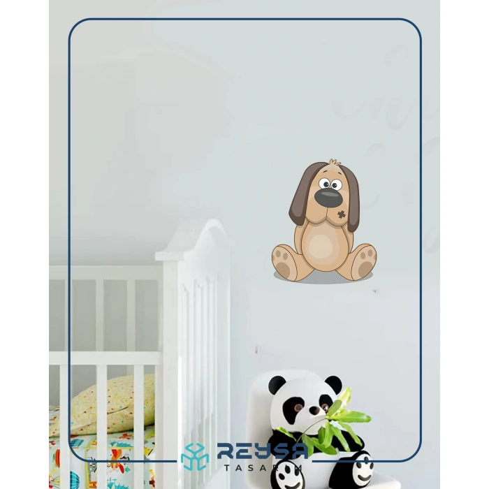 Oturan Sevimli Köpek Sticker