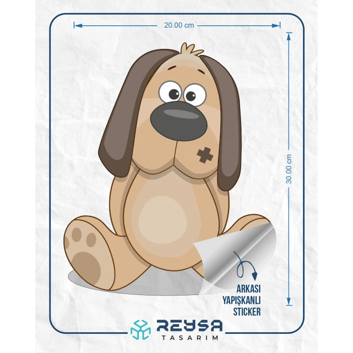 Oturan Sevimli Köpek Sticker